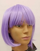 Damska Peruka w kolorze liliowo-fioletowym typu bob Halloween Karnawał