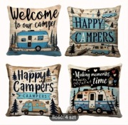 4 nowe poszewki na poduszkę camping camper przyczepa 