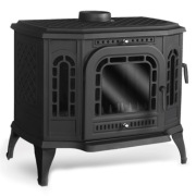 Piec piecyk kominek żeliwny z bocznymi drzwiczkami KAWMET P7 PB ECO