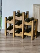 Stojak na wino lite drewno 