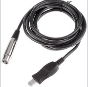 XLR kabel mikrofonowy interfejs pod USB PC 3m przejściówka audio