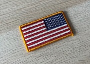 Naszywka - US Army - USA Flag - Revers (Color/Yellow) - (Hook & Loop)