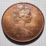 GAMBIA 1 Penny 1966 ŁADNA