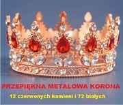 Korona ślubna luksusowa także do innych celów, kryształy górskie PRZEPIĘKNA