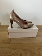 Buty skórzane HISPANITAS złoto-srebrne