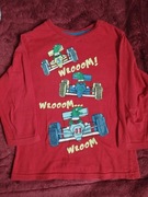 Jak nowa bluzka bluzeczka koszulka t-shirt czerwona auta dinozaury 104 Pepc