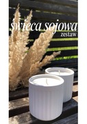Świece sojowe Zestaw w matowym kubku ceramicznym z bawełnianym knotem