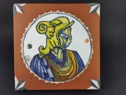 kafel, ceramiczna płytka, ręcznie robiona, unikat