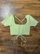 Crop top bluzeczka ze sznurkami Dunnes rozmiar M L 40 46