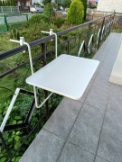 Okazja! Stolik balkonowy zawieszany 60 x 40 biały 