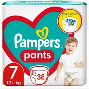 PAMPERS PANTS PIELUCHOMAJTKI 17KG+ ROZMIAR 7 38SZT