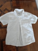 Biała koszula z krótkim 5 10 15 rozm. 110-116