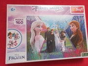 Puzzle Frozen (zafoliowane) I brokatowe Friends