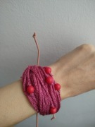 Bransoletka regulowana, malinowe odcienie