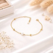 Bransoletka perełka perła naturalna 