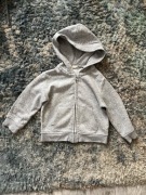 Bluza chłopięca H&M rozpinana 92 cm z kapturem delikatnie ocieplana szara