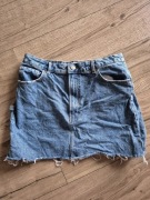 Bershka spódnica mini jeansowa niebieska granatowa denim 40