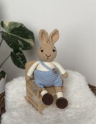 Króliczek, zajączek, maskotka na szydełku, przytulanka, rękodzieło