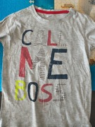 Bluzka bawełniana chłopięca szara z nadrukiem