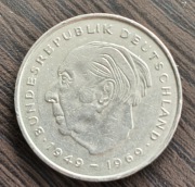 Niemcy RFN 2 marki 1973 F Teodor Heuss