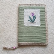 Pamiętnik/książka - okładka ręcznie haftowana "oset"