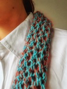 Lekki szalik na prezent dla niej albo dziecka miękki moher akryl rękodzieło