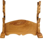 Dębowy stojak na miecze ,ręcznie wykonany na dwie sztuki broni