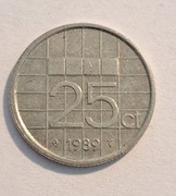 299. Moneta Holandia 25 centów 1989 rok