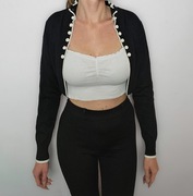 Bolerko sweter czarny S 36