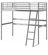 Łóżko piętrowe-antresola z materacem 