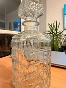 Karafka szklana PRL - 1 L Białe szkło 