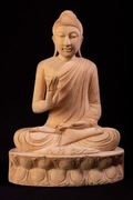 Budda -25,5 cm- drewno tekowe - Birma