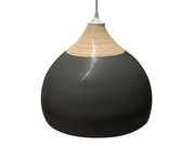 LAMPA BAMBUSOWA GLAZED LEITMOTIV CZARNA | LM1243