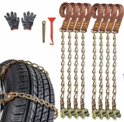 8 szt zestaw łańcuchów metalowych  na koła samochodu