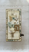 Kartka na 50 urodziny, vintage, kwiecista, handmade