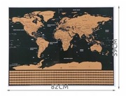 Mapa świata zdrapka z flagami Malatec 82x59 cm