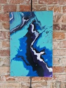 Obraz pouring abstrakcja 50x60