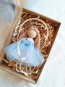 Anioł zawieszka makramowa lalka Dzień Babci Kochanej Babci prezent box