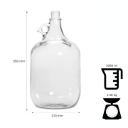 Gąsior szklany 5 litrów