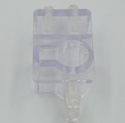 Uchwyt do rurek/węży akwarystycznych na szybę akwarium, transparentny