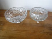 2 stare kryształy misy duże PRL  ZOBACZ 