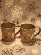 KOMPLET 2 KUBKÓW KUBKI SERCE WALENTYNKI HOME&YOU