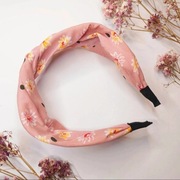Opaska do włosów różowa w kwiaty kwiatki floral
