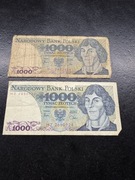 2 BANKNOTY 1000 ZŁOTYCH 1982 ROK M. KOPERNIK