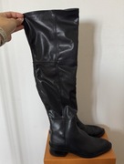 Kozaki XL zara czarne skórzane rozmiar 39