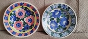 Talerze fajans malowane,,