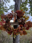 Wianek jesienny na drzwi, rustykalny