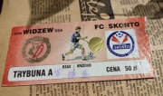 Bilet Widzew Łódź Skonto Ryga Puchar UEFA piłka nożna Marek Citko 