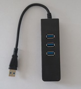 3-portowy koncentrator USB 3.0 X 3/Rj45