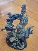 Ozdoba, figurka rafa koralowa i rybki, brokat